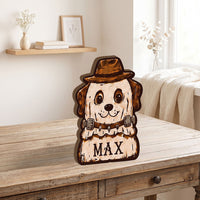 Vintage Halloween Wooden Block Decor, Movie Halloween Characters Retro Wooden Block for Shelf Decor, Custom Name, Mini Halloween Block, Rustic Halloween Family Gift AST-8703-6971