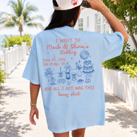 RodyThread Personalized Custom Wedding Favor Shirts Funny Wedding T Shirt Toss For Bridal Party Guests Funny Retro Oversized Cream Cotton Tee Newly Wed Gift Bachelorette Party Lousy Shirt Meme Souvenir Apparel Customized Name Date Event