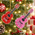 2026 Ornament Personalized Acoustic Guitar Christmas Keepsake, Custom Name Music Lover Holiday Tree