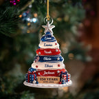 250 Years 1776-2026 Ornament, America 250th Anniversary Patriotic Christmas Decor, Personalized Fami