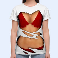 RodyThread Custom 3D Funny Bikini Body Muscle Six Packs Couple Wedding Personalized Full Print T Shirt Custom Ripped Muscle & Bikini Gag Shirts, Matching Honeymoon Shirts 2026 Funny Anniversary Gift