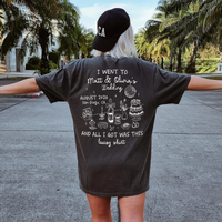 RodyThread Personalized Custom Wedding Favor Shirts Funny Wedding T Shirt Toss For Bridal Party Guests Funny Retro Oversized Cream Cotton Tee Newly Wed Gift Bachelorette Party Lousy Shirt Meme Souvenir Apparel Customized Name Date Event