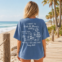 RodyThread Personalized Custom Wedding Favor Shirts Funny Wedding T Shirt Toss For Bridal Party Guests Funny Retro Oversized Cream Cotton Tee Newly Wed Gift Bachelorette Party Lousy Shirt Meme Souvenir Apparel Customized Name Date Event