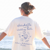 RodyThread Personalized Seashells and Wedding Bells Matching Graphic Oversized T-Shirt for Brides Bridesmaids Maid of Honor Coastal Preppy Coquette Aesthetic Cotton Girls Trip Matching Beach Bach Party Trip Last Toast On The Coast Location Vacation Tee
