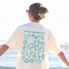 RodyThread Custom Seashell Bachelorette Party Oversized Doubled Size T-Shirt For Bridal Squad Coastal Chic Seafoam Green Cotton Graphic Tee Last Toast On The Coast Beach Bride Bridesmaid Favors Matching Group Outfits Seashells And Wedding Bells