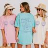 RodyThread Personalized Seashells and Wedding Bells Matching Graphic Oversized T-Shirt for Brides Bridesmaids Maid of Honor Coastal Preppy Coquette Aesthetic Cotton Girls Trip Matching Beach Bach Party Trip Last Toast On The Coast Location Vacation Tee