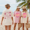 RodyThread Seashells And Wedding Bells Beachin Bachelorette Party T-Shirt For Brides And Bridesmaids Girl Trip Matching  Whimsical Coquette Coastal Preppy Pink Cotton Graphic Tee Bridal Shower Gift Summer Engagement Trip Coastal Wedding Bride