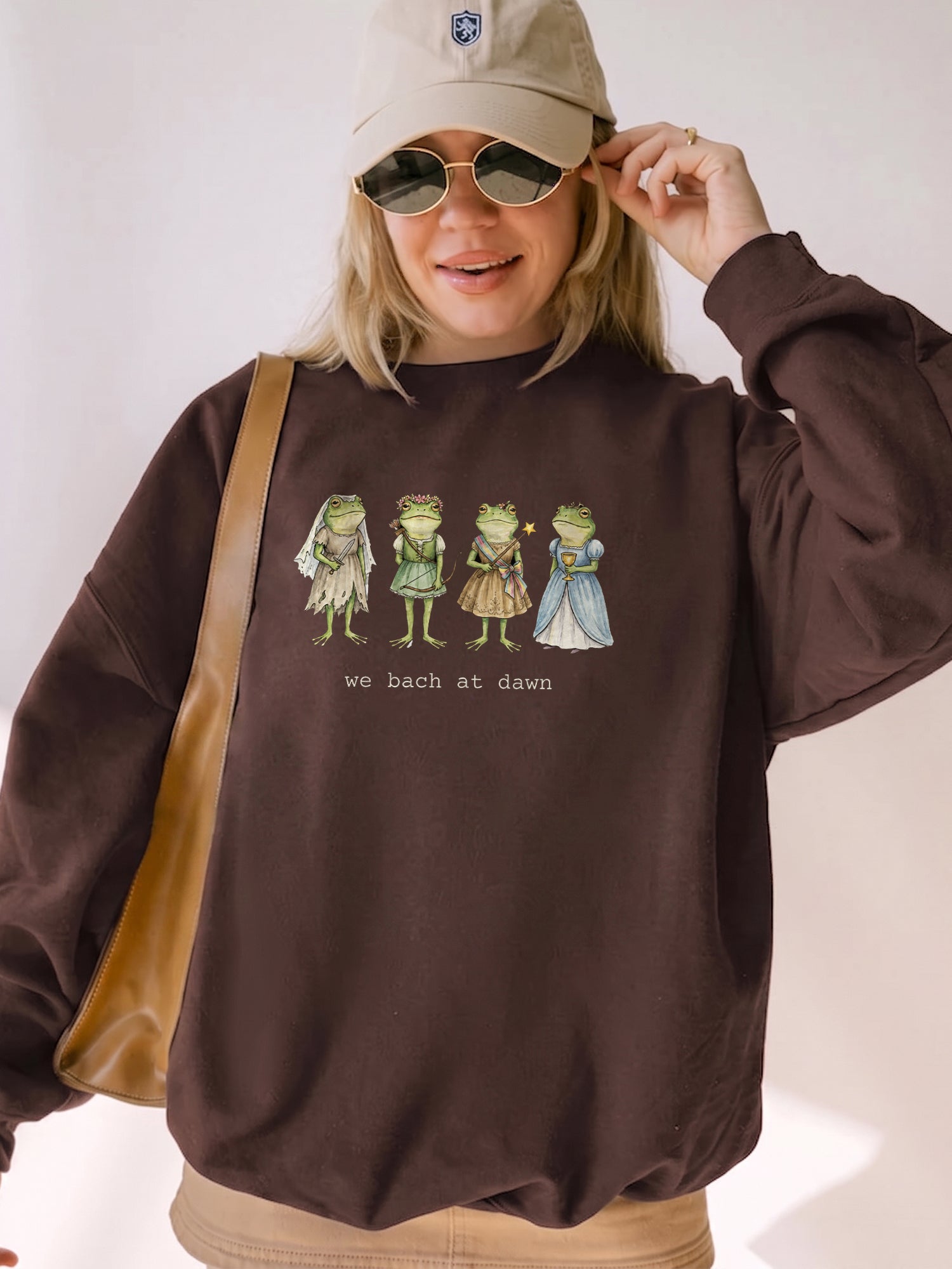 RodyThread Funny We Bach At Dawn Medieval Frog Bachelorette T-Shirt For Women Bridal Party Goblincore Ren Faire Vintage Wash Cotton Tee Whimsical Fairycore Unhinged Bach Matching Bridesmaid Shirt Last Knight Out