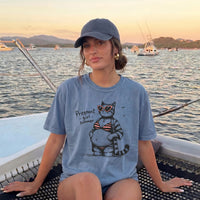 RodyThread Funny Pregnant Girl Summer Cat Meme Graphic T-Shirt for Expecting Moms Casual Beach Vacation Aesthetic White Cotton Maternity Tee Cute Mom To Be Gift Novelty Pregnancy Announcement Top Trendy Ladies Summer Clothes