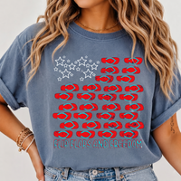 RodyThread USA Flag Flip Flops And Freedom Graphic T-Shirt Women 4th Of July Patriotic Shirts Summer Beach Vacation Tee Retro Vintage Aesthetic Casual Cotton Short Sleeve Top Independence Day Loose Crewneck Trendy Streetwear Fashion Outfits