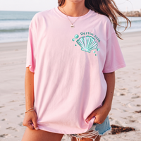 RodyThread Custom Seashell Bachelorette Party Oversized Doubled Size T-Shirt For Bridal Squad Coastal Chic Seafoam Green Cotton Graphic Tee Last Toast On The Coast Beach Bride Bridesmaid Favors Matching Group Outfits Seashells And Wedding Bells