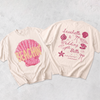 RodyThread Seashells And Wedding Bells Beachin Bachelorette Party T-Shirt For Brides And Bridesmaids Girl Trip Matching  Whimsical Coquette Coastal Preppy Pink Cotton Graphic Tee Bridal Shower Gift Summer Engagement Trip Coastal Wedding Bride