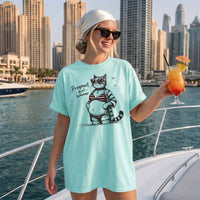 RodyThread Funny Pregnant Girl Summer Cat Meme Graphic T-Shirt for Expecting Moms Casual Beach Vacation Aesthetic White Cotton Maternity Tee Cute Mom To Be Gift Novelty Pregnancy Announcement Top Trendy Ladies Summer Clothes