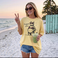 RodyThread Funny Pregnant Girl Summer Cat Meme Graphic T-Shirt for Expecting Moms Casual Beach Vacation Aesthetic White Cotton Maternity Tee Cute Mom To Be Gift Novelty Pregnancy Announcement Top Trendy Ladies Summer Clothes
