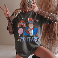 RodyThread Vintage Uncle Sam Patriotic 4th of July Graphic T-Shirt America 250 Years Semiquincentennial Independence Day Oversized Tee Cute USA Flag Star Retro Graphic Pink Shirt Women Top