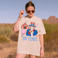 RodyThread Vintage Uncle Sam Patriotic 4th of July Graphic T-Shirt America 250 Years Semiquincentennial Independence Day Oversized Tee Cute USA Flag Star Retro Graphic Pink Shirt Women Top
