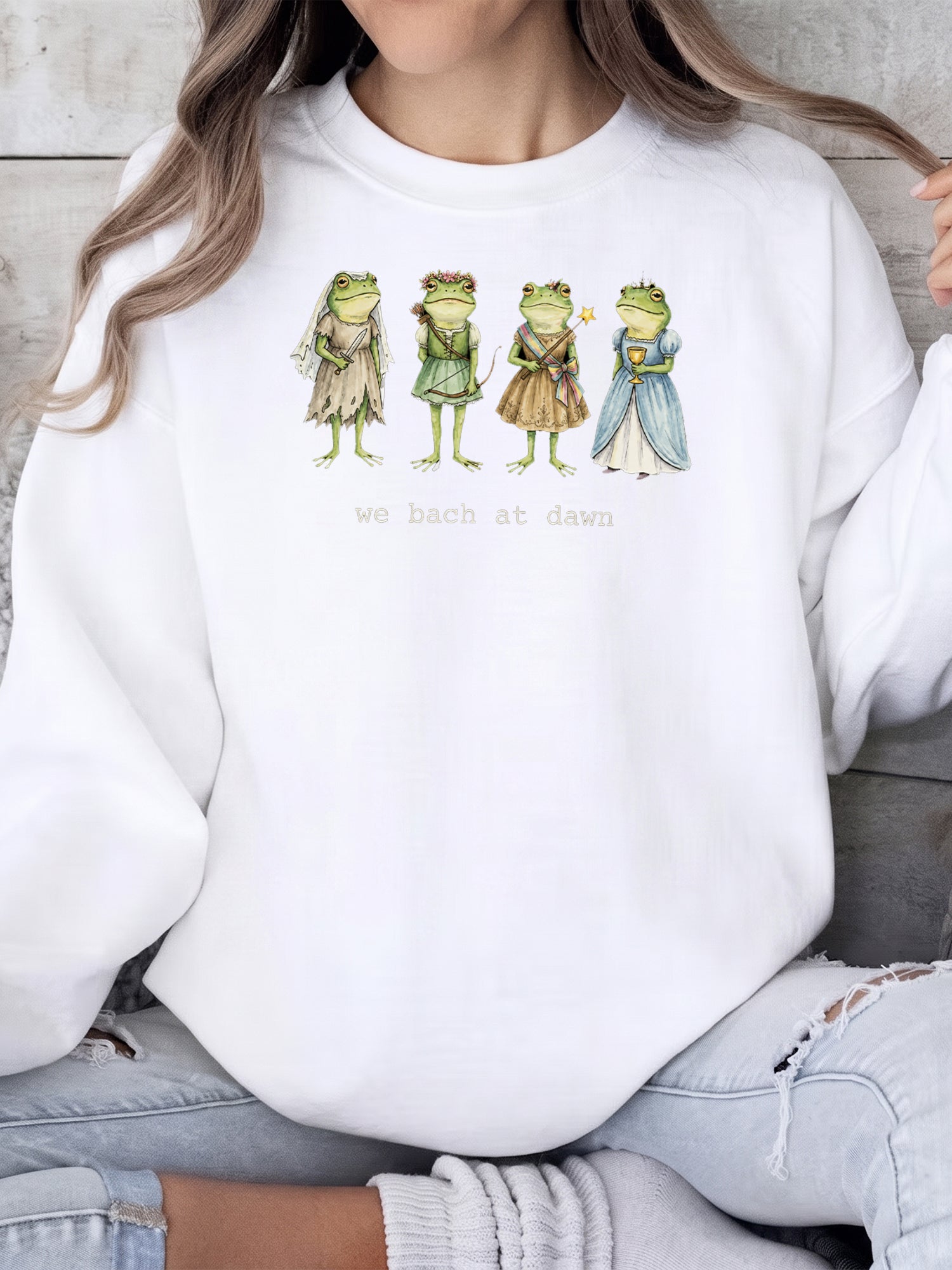 RodyThread Funny We Bach At Dawn Medieval Frog Bachelorette T-Shirt For Women Bridal Party Goblincore Ren Faire Vintage Wash Cotton Tee Whimsical Fairycore Unhinged Bach Matching Bridesmaid Shirt Last Knight Out