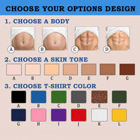 RodyThread Personalized 3D Funny Hairy Belly Body Personalized Full Print Men T-Shirt Custom Name Hairy Chest Beer Belly Gag Gift Tee Bachelor Party Men Outfit 2026 Funny Summer Beach Shirt