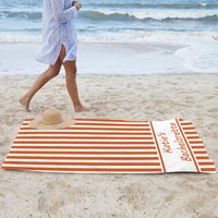 RodyThread Custom Name Striped Beach Towel For Women Bride And Bridesmaids Preppy Coastal Cabana Blue And White Pool Towel Vacation Gift Personalized Color Bachelorette Party Favors Summer Beach Girls Trip Accessories Decor