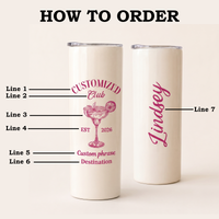 RodyThread Personalized Margarita Cocktail Destination 20oz Skinny Tumbler for Women Bridesmaids Girls Trip Preppy Coquette Aesthetic White Stainless Steel Bachelorette Cup Bridesmaid Proposal Gift Custom Vacation Tumbler Family Reunion Favors