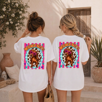 RodyThread Guess What Wiener Butt Funny Dachshund Graphic T-Shirt For Dog Moms And Women Preppy Y2K Retro Summer Vibes White Cotton Tee Sarcastic Dog Lover Novelty Top Trending Leopard Pink Stripes Heart Glasses Apparel