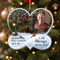Close-up of Although You Cannot See Me I Am Always With You Ornament, Personalized Memorial Christmas Keepsake w for streetwear fans in Los Angeles