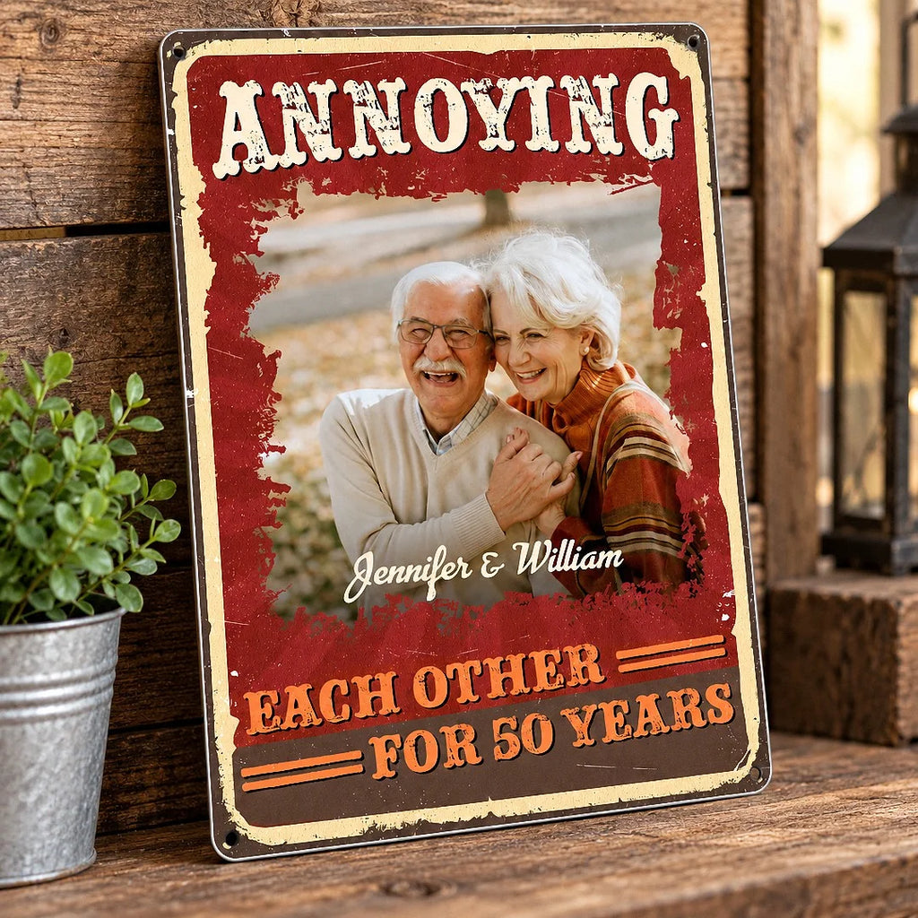 Annoying Each Other For 50 Years Sign Golden Wedding Anniversary Gift Funny Couple Decor