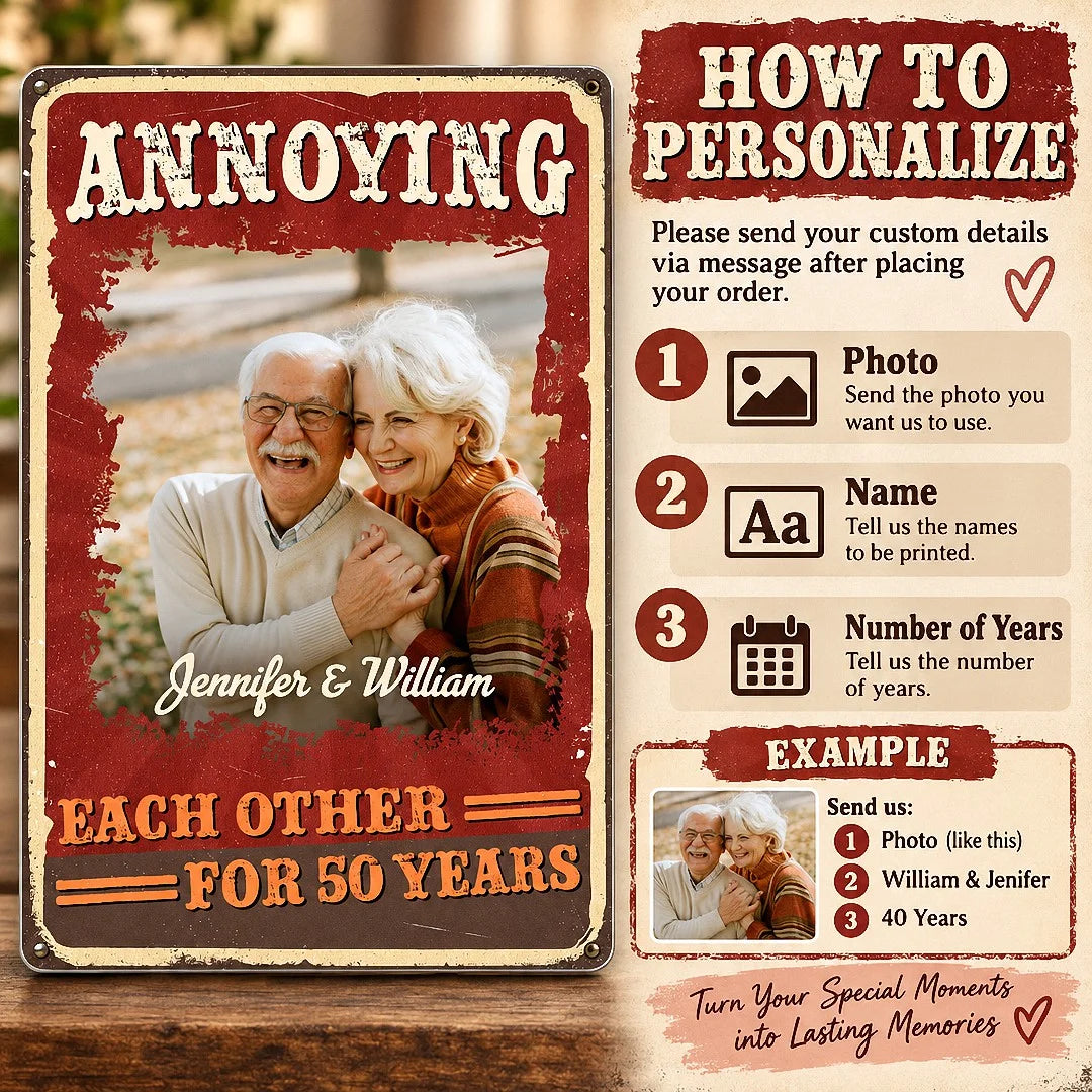Annoying Each Other For 50 Years Sign Golden Wedding Anniversary Gift Funny Couple Decor
