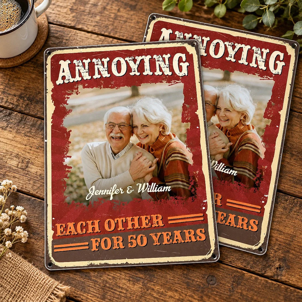 Annoying Each Other For 50 Years Sign Golden Wedding Anniversary Gift Funny Couple Decor