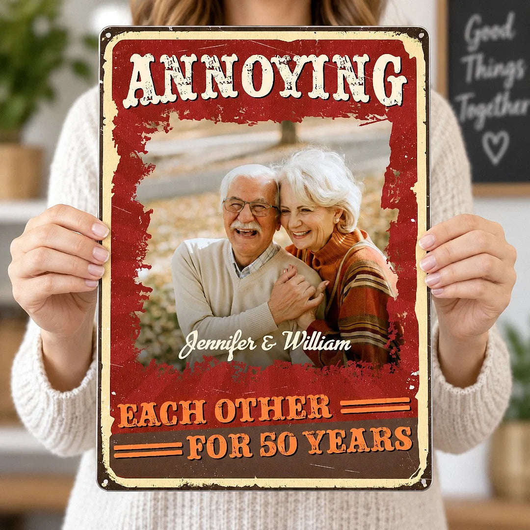 Annoying Each Other For 50 Years Sign Golden Wedding Anniversary Gift Funny Couple Decor