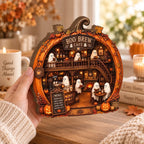 Boo Brew Café Halloween Coffee Bar Decor Ornament Cute Ghost Pumpkin Fall Hanging Decoration