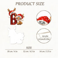 Buffalo Plaid Reindeer Christmas Ornament Ornament — Ornament on a hanger, ready to ship from Los Angeles
