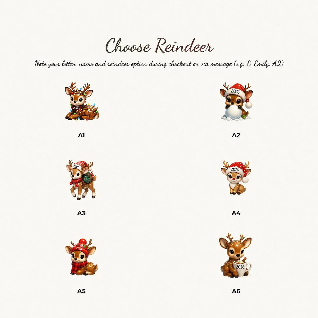 Buffalo Plaid Reindeer Christmas Ornament Ornament — Ornament