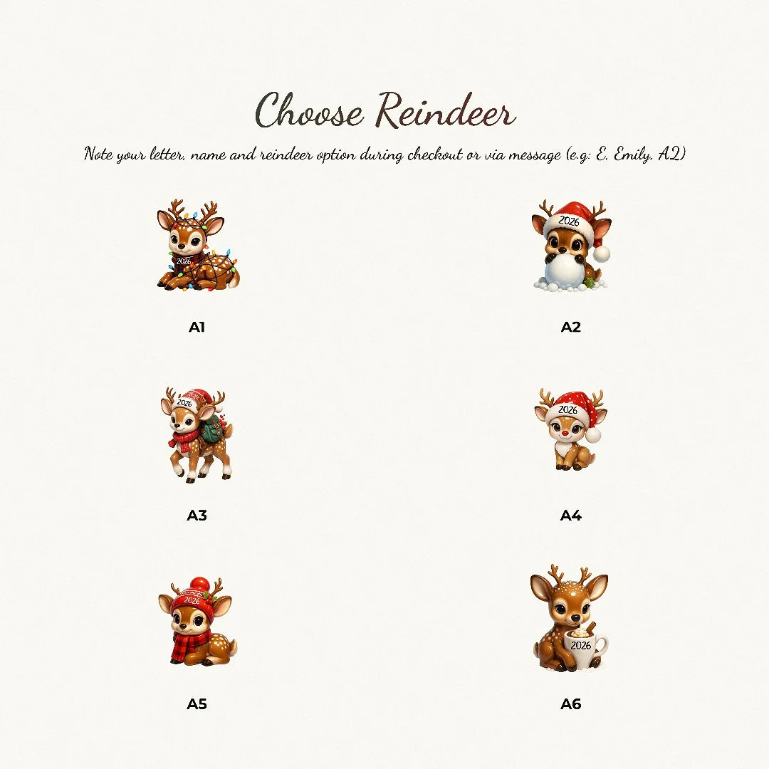 Buffalo Plaid Reindeer Christmas Ornament Ornament — Ornament