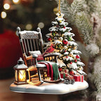 Cardinal Christmas Memorial Ornament, Personalized Remembrance Rocking Chair Keepsake, Sympathy Bere