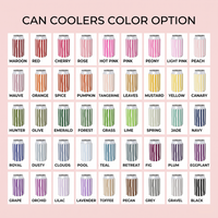 RodyThread Custom Personalized Coastal Bachelorette Trip Slim Can Cooler For Bridesmaids Preppy Coastal Grandma Pink And White Ticking Stripe Neoprene Custom Beach Bachelorette Party Favors Last Toast On The Coast