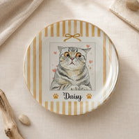 Custom Pet Portrait Trinket Tray Personalized Ceramic Jewelry Dish Dog Cat Keepsake Ring Dish Gift for Pet Lovers