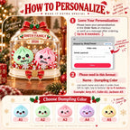 Cute Dumpling Family Christmas Ornament Personalized Acrylic Holiday Tree Decor Gift