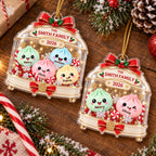 Cute Dumpling Family Christmas Ornament Personalized Acrylic Holiday Tree Decor Gift
