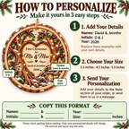 Close-up of First Christmas As Mr & Mrs Ornament Personalized Wedding Keepsake Rustic Wood Couple Gift for streetwear fans in Los Angeles