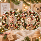 Close-up of First Christmas Ornament Personalized Baby Keepsake Newborn Gift