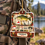 Close-up of Fishing Tackle Box Christmas Ornament Personalized Fishing Tree Decor Gift