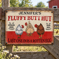 Fluffy Butt Hut Spoiled Hens Sign Funny Chicken Coop Decor Last One In Is A Rotten Egg Rustic Farmho