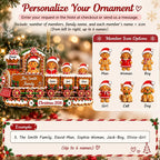 Gingerbread Train Ornament Personalized Christmas Tree Decor Custom Name Holiday Gift