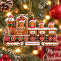 Gingerbread Train Ornament Personalized Christmas Tree Decor Custom Name Holiday Gift