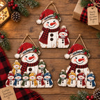 GRANDMA Ornament Personalized Rustic Snowman Family Christmas Gift Custom Name