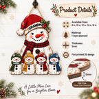 Close-up of GRANDMA Ornament Personalized Rustic Snowman Family Christmas Gift Custom Name