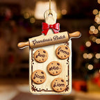 Grandma's Batch Ornament Custom Name Christmas Cookie Cutting Board Personalized Gift for Grandma