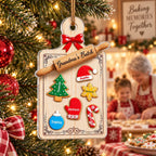 Grandma's Batch Personalized Christmas Ornament Custom Name Wooden Baking Gift