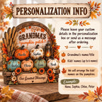 Grandma's Pumpkin Patch My Greatest Blessing Sign Personalized Fall Decor Gift for Grandmother
